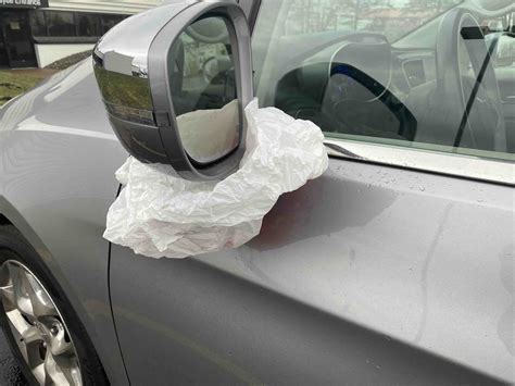 wrap mirrors with plastic bag.